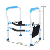 Toilet Rail with Suction Cups No-Drill Toilet Frame Freestanding for Seniors, Handicapped