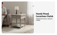 Light Luxury design Tripod Base Side Table Vintage Inspired Household Furniture Artistic Design Nightstand Multipurpose for Homeowners, Apartment Dwellers, Interior Designers, Living Room, Bedroom, Reception Area, Office