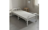 Folding Metal Bed Quiet Design Single Folding Bed Frame No Assembly Required Portable Cot for Office, Dorm Room