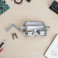 Stainless Steel Fuel Heater Muffler with Bracket Polished Fuel Heater Exhaust Muffler Compact Vehicle Part High Temperature for Workshop Installs