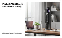 Desktop Water Cooling Fan Cools & Humidifies Portable Misting Fan Quiet USB Desk Chiller for Office, Bedroom, Dorm Room