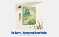 Chinese Design Dimensional Hardcover Notebook, Student Use, Graduation Gift, Retro Style, Thick Paper, Portable Planner