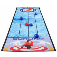 Parent-Child Interaction Portable Soccer Game Mat Family Fun Tabletop Bowling Game Set Easy Setup Combination Shuffleboard Curling Board for Children, Indoor, Party