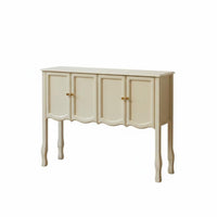 4-Door Entryway Sideboard Timeless Design Look Entryway Table Table Vintage Design Easy Assembly for Renters, Kitchen, Bedroom