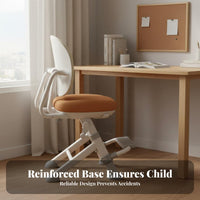 Adjustable Kids Desk Chair Dynamic Back Support Ergonomic Kids Desk Chair Stable Triangular Structure Height Adjustable Learning Stool for Living Room