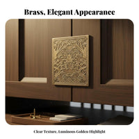 Chinese Design Brass Plate Nail-without Nails Installation Antique Brass