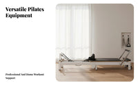Foldable Pilates Reformer Space-Saving Aluminum Alloy Reformer Bed Smooth Glide Carriage Home Exercise Exercise Bed for Adults, Apartment