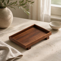 Wooden Organizer Tray Wooden Wood Tray Rectangular Organizer for Vanity