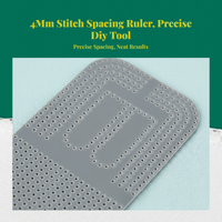 4mm Sewing Measuring Ruler, Precise Craft Tool, DIY Fabric Pattern, Mini Positioning Guide for Quilting, Leather, Home Decor