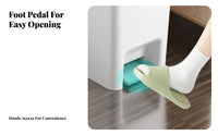 Lidded Diaper Pail Odor-Resistant Closure Foot Pedal Trash Can Slim Rectangular Trash Can Hands-Effortless Function Push Button