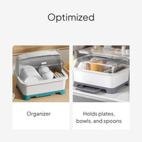 Dish Drying Rack with Lid, PP Kitchen Organizer