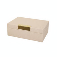 Faux Leather Jewelry Box Multi-Purpose Decorative Lidded Box for Dressing Table
