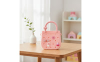 Compact Silicone Bag with Heart Accent Matte Perforated Bag Lightweight Handbag Easy to Clean for Girls, Kids, Beach, Travel