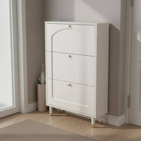 Tipping Shoe Storage Unit Large Capacity Flip Drawer Shoe Storage Contemporary Home Furniture for Entryway, Hallway