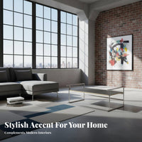 Curved-Based Circular Table Modernist Inspired Home Furnishing Minimalist Design Space-Saving for Students, Living Room, Bedroom