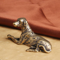 Spotted Dog Figurine Tea Pet Chinese Astrological Dog Figurine Feng Shui Decor