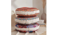 Zafu Cushion Ethnic Pattern Round Meditation Pillow Portable for Meditators