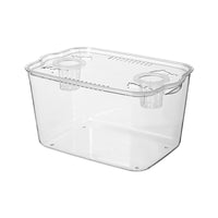 Plastic Desktop Small Fish Tank with Green Plant Lid Transparent Aquarium for Goldfish Turtle