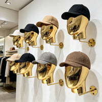 Wall-Mounted Head Display Stand for Hats