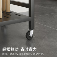 跨境园林清洁工具收纳架农具整理工具架多用途庭院铁铲可动置物架