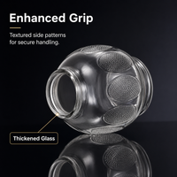 Glass Cupping Cups, Thickened Clear Glass Cupping Jars for Therapists, Acupuncturists, Home Wellness Muscle Relaxation