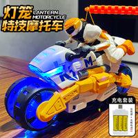 儿童电动变形摩托车手提灯笼2025新款声光玩具中秋节花灯男孩礼物