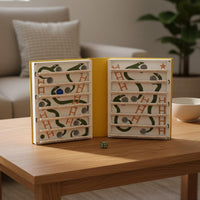 Built-in Dice Storage 3D Snakes and Ladders Game for Families