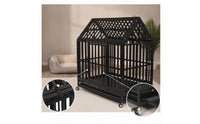 Easy to Move Dog Kennel with Wheels Mobile Heavy Duty Dog Cage Portable Enclosure Rust-Resistant for Outdoor