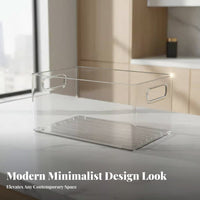 Stackable Clear Container Multi-Purpose Clear Plastic Tote Transparent View