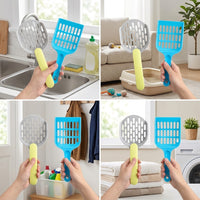 Litter Scooper and Sand Sifter 2-Pack, Rectangular Sifter Sieve with Fine Holes for Sieve Cleaning, Scooper Cat Waste from Litter Tray Box Trays