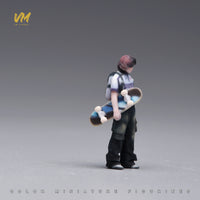 VM 1/64 Scale Cool Skateboard Boy Miniature Scene Model 3D Printed Colored Figure