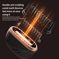 Cordless Mini Hair Straightener Brush with Heat Protection, 3 Heat Settings
