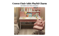 Kids Desk and Chair Set Spacious Desktop children's Writing Table with Chair Sturdy Homework Desk with Bookshelf for Girls, Boys, Bedroom, Home