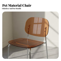 Clear Top High Chair Modern Modern Design Clear Acrylic Stool Space-Saving Easy to Clean for Cafe Owners, Bar, Small Areas