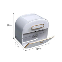 Wall Mounted Tissue Box Holder Multi Functional No Tissue Box Space Saving