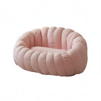 Pumpkin-Shaped Chair with Footstool Skingentle Pumpkin-Shaped Seat Thickly Padded Lightweight for Adults, Teens, Perusing Nook