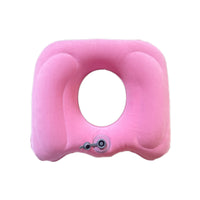 Ergonomic Inflatable Seat Cushion Flocked Inflatable Cushion with Cutout Pressure Relief Comfortable for Travelers