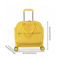 18 Inch Carry on Suitcase Boarding Friendly Cabin-Approved Suitcase Lockable Zippers Rolling Luggage for Passengers, Short Trip
