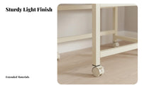 Foldable Rolling Desk Foldable Design Rolling Computer Rolling Table Space-Saving With Storage Shelf for Students