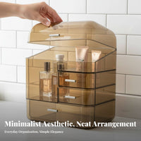 Stackable Cosmetic Drawer Box Multi-Compartment Compartmentalized Storage Box