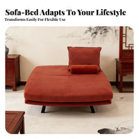 double-purposeUse Backless Double-Sided Sofa Space-Saving Upholstered Seating Minimalist Design Daybed Creative idea for Apartment Dwellers, Homeowners, Living Room, Bedroom, Lounge Area, Entryway