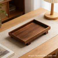 Walnut Wood Tray with Chinese Style for Home Decoration and Storage