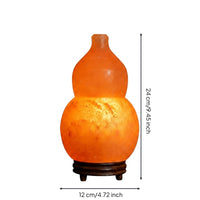 Gourd-Shaped Mineral Lamp Hand-Carved Night Light Natural for Bedroom