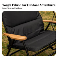 Padded Folding Armchair Compact Lightweight Collapsible Seat for Camping, Adults