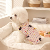 Dog Bodysuit Belly Protection Clothing, Knitted Pyjamas and Puppy Clothes for Small Dogs, Winter Warm Unisex Belly Cover with Tail Opening