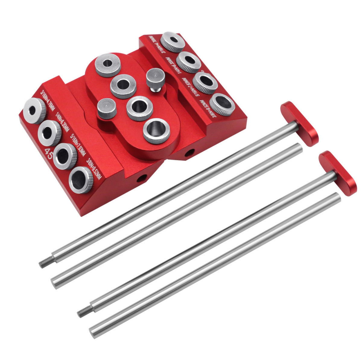 Angle Drilling Jig CNC-Machined Angled Hole Guide Anodized