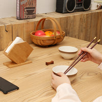 Bamboo Tissue Box for Desktop with Custom LOGO