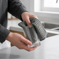 380 GSM Microfibre Cloth Tea Towels, Weave Cleaning Cloths for Kitchen and Bar, No Lint Cleaning Cloth for Glass and Countertops, 30x30cm