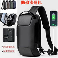 Men's Anti-theft Shoulder Crossbody Bag with USB Port