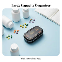 Weekly medication Sorter Large Capacity medication Container Portable Design for Seniors
